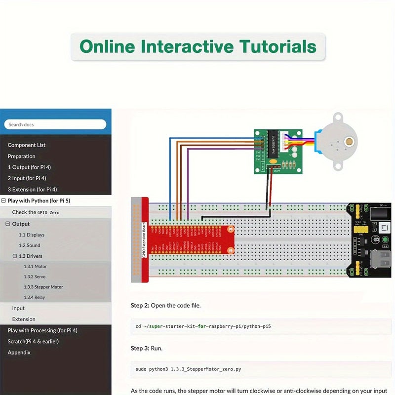مجموعة البدء LAFVIN Raspberry Pi مع دروس 1Kit لـ Python و C و Java و Scratch - Image 5