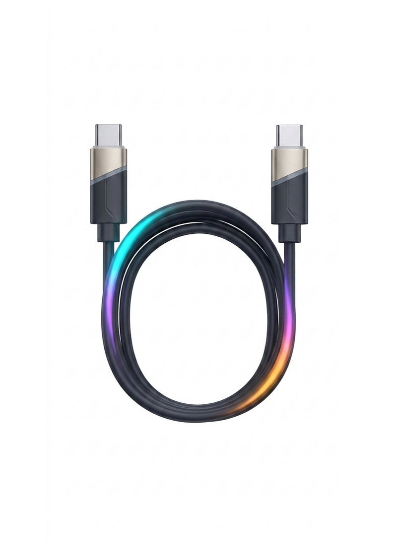 انستي ANSTY سلك فائق السرعة USB تايب-C بقدرة 100 واط (1 متر) - للشحن ونقل البيانات وسليكون مقاوم للحرائق - S-064-PT - Image 1