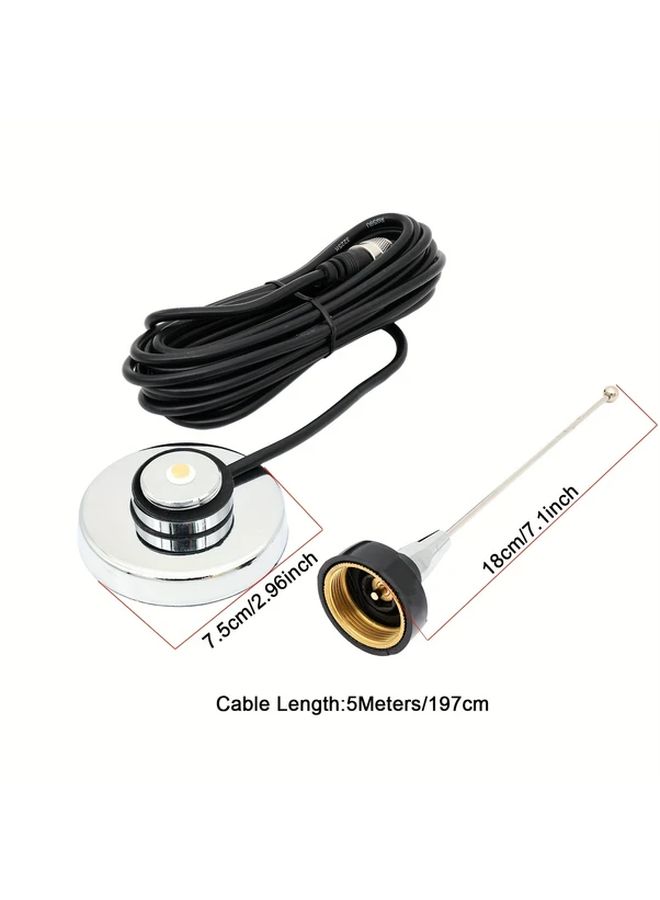 NMO Mount UHF Antenna 400 520MHz NC 450M Portable Car Radio Antenna Flexible Cable - Image 2