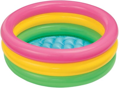 Intex Inflatable Pool with 3 Colored Tubes - 61 x 22 cm, 34 Liters 61x22cm