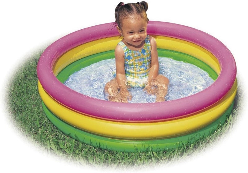 Intex Inflatable Pool with 3 Colored Tubes - 61 x 22 cm, 34 Liters 61x22cm - Image 3
