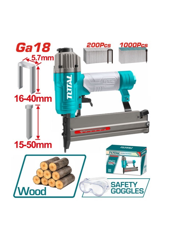 TOTAL Super Total 2 in 1 Combo Air Brad Nailer - 15-50mm with 100PCS Capacity, Includes Staples & Multiple Connectors for Versatile Use  - Image 1