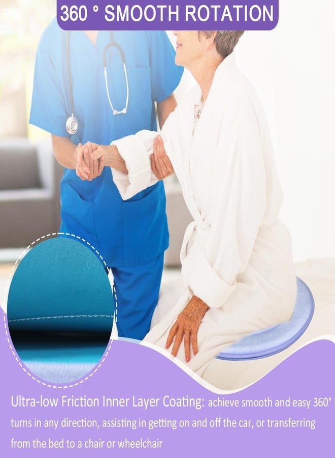 Ehucon Swivel Seat Cushion 360 Degree Rotating Seat Cushion Light Weight Portable Pivot Disc Pad for Elderly, Pregnant Woman, Swivel Car Seat. Easy Turning from Bed to Wheelchair or Chair-17.7"X17.7" - Image 3