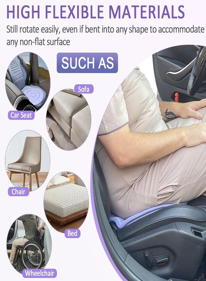 Ehucon Swivel Seat Cushion 360 Degree Rotating Seat Cushion Light Weight Portable Pivot Disc Pad for Elderly, Pregnant Woman, Swivel Car Seat. Easy Turning from Bed to Wheelchair or Chair-17.7"X17.7" - Image 4