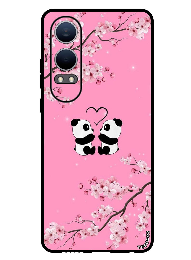 Theodor Protective Case Anti Scratch Shock Proof Bumper Cover For Oppo K12x (China) Two Small Pandas - Image 1