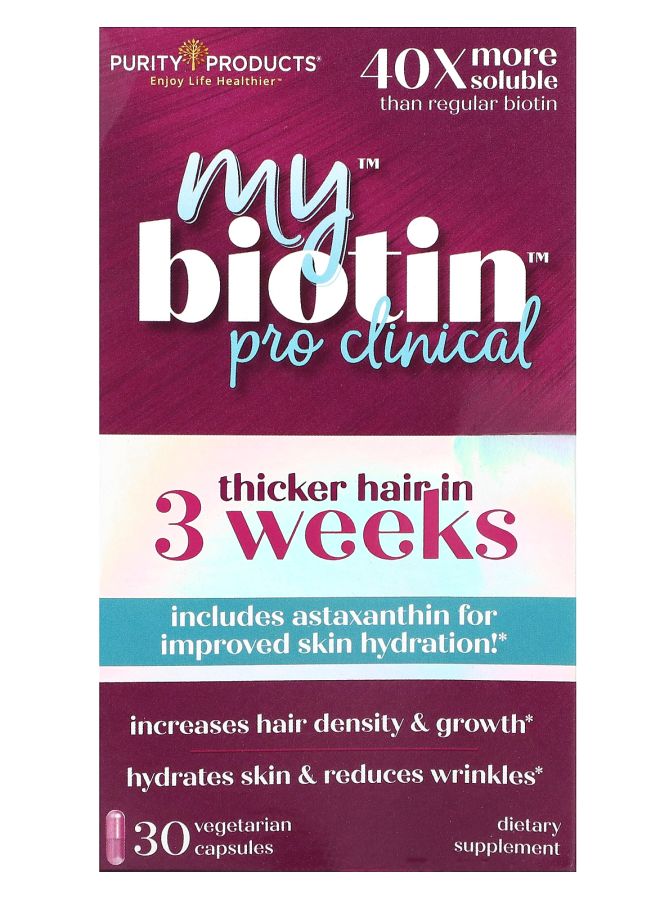 Purity Products MyBiotin ProClinical 30 Vegetarian Capsules - Image 1