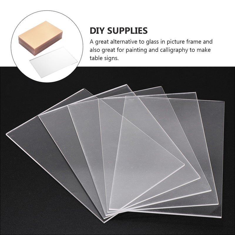 20pcs Transparent Acrylic Sheets Multifunction Plastic Panels for Crafting Project Picture Frame Cricut Cutting - Image 5