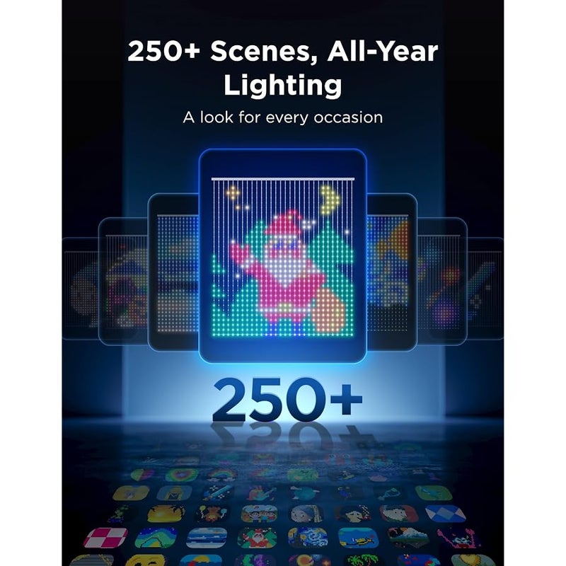 جوفي Govee Smart Curtain Lights Pro, 960 LEDs, 5.4×5.7ft for Holiday Decor - Image 5