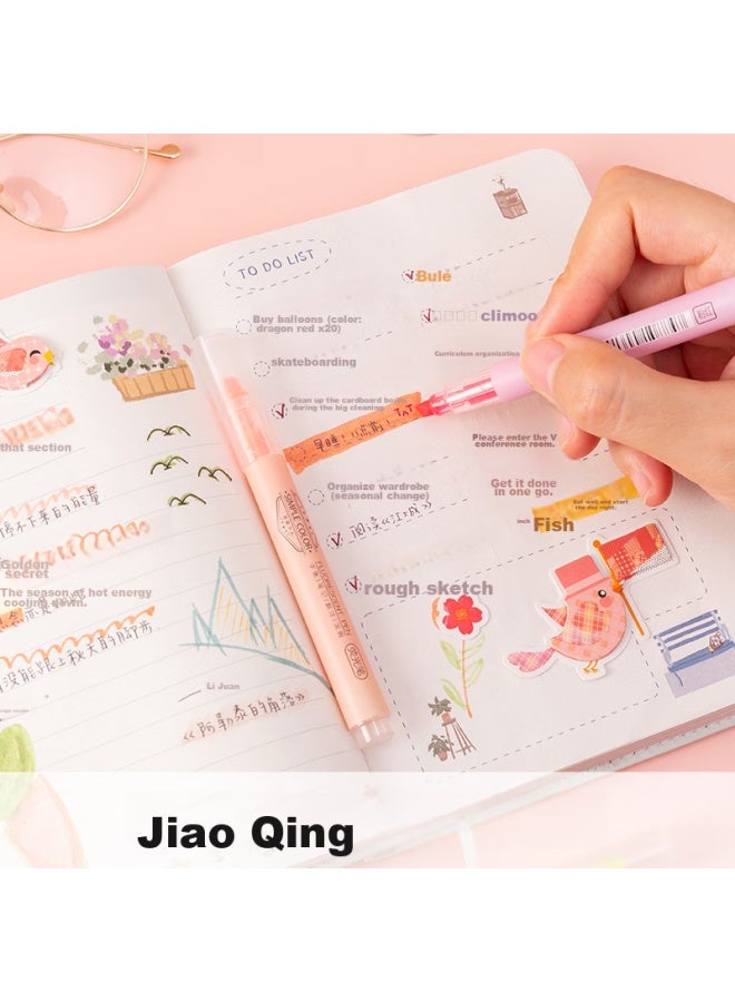 ام اند جي M&g Stationery علامات التمييز أحادية الطرف بـ6 ألوان، أقلام تمييز عالمية للمكتب والطلاب، علامات للرسم اليدوي وتسجيل اليوميات، 6 أقلام/علبة Ahmt3702 - Image 3