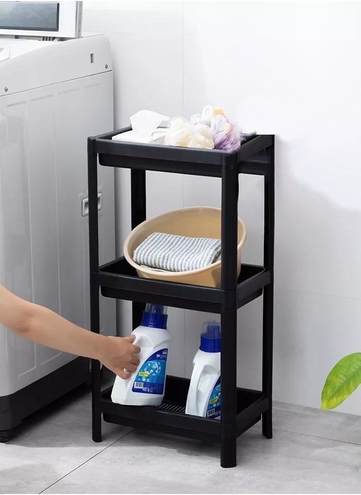 ALMUFARREJ Black 3-Tier Bathroom Basket Organizer Bathroom Organization  - Image 2