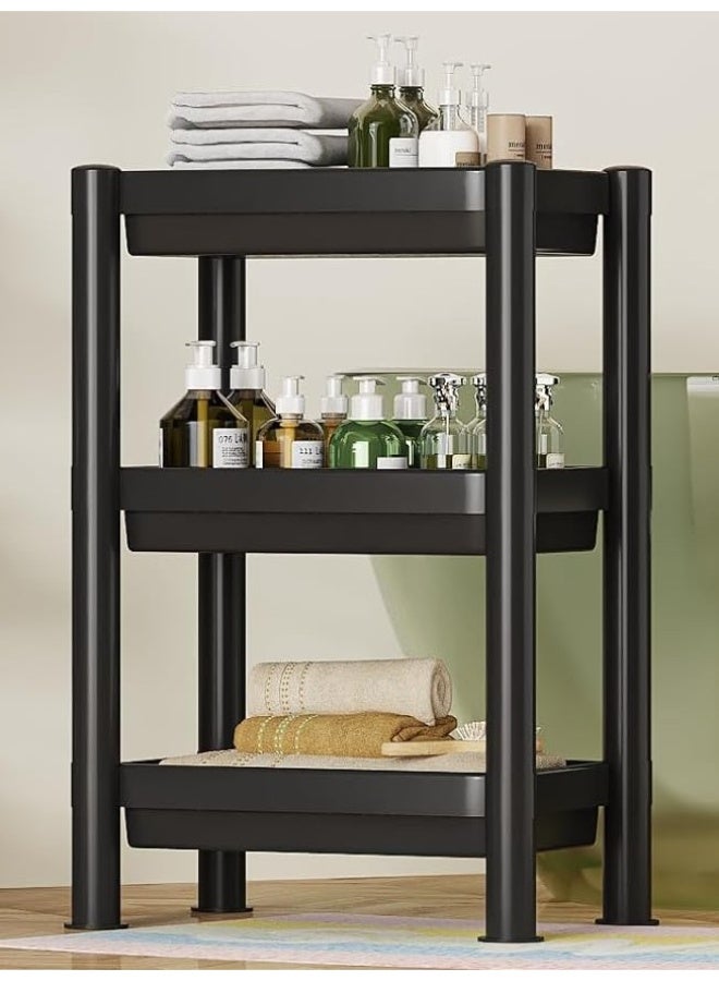 منظم وسلة حمام أسود 3 رف لتنظيم الحمام - view 2