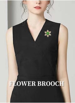Moovant Flower Brooch for Women, Fashion & Elegant Brooch Pin, Dress Decoration, Delicate Corsage Accessory, Bridal Brooches Great Gift for Ladies with Box  - Image 2