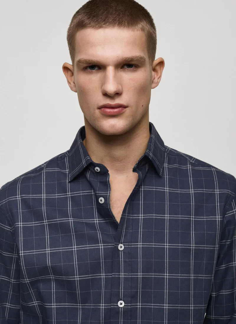 مانجو مان Roma Striped Long Sleeve Regular Fit Shirt