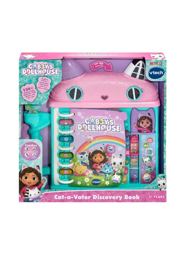vtech Gabby’s Dollhouse Cat-a-Vator Discovery Book with Lights, Music & Learning (Ages 3+) - Image 4