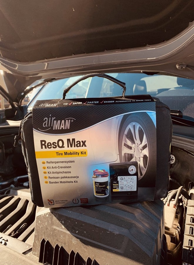 AIRMAN Flat Tire Repair Kit - ResQ Max Tire Mobility Kit Inflator 2.0 with Valve Through Sealant - Great for SUV, Pick-Up Mini Van Crossover Vehicles and More - Image 5