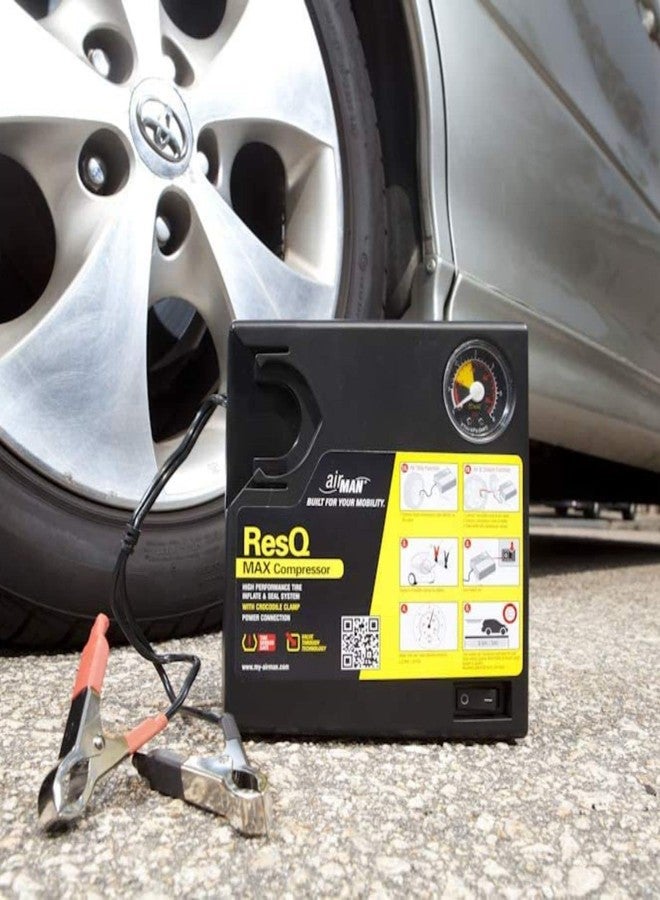 AIRMAN Flat Tire Repair Kit - ResQ Max Tire Mobility Kit Inflator 2.0 with Valve Through Sealant - Great for SUV, Pick-Up Mini Van Crossover Vehicles and More - Image 2
