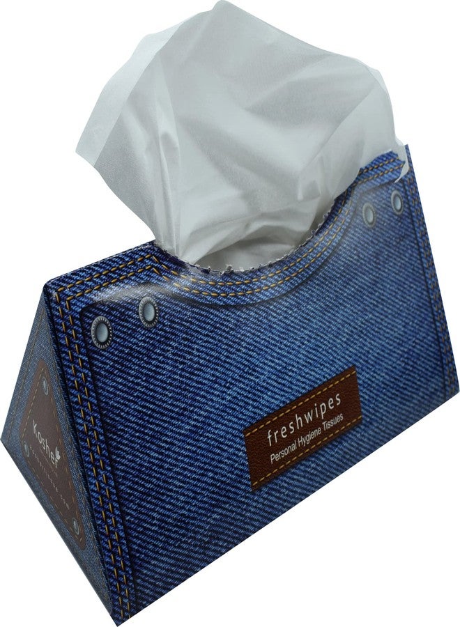 Kosher Jeans Pyramid Facial Tissue Box, Pack of 5, 2 Ply, 50 Pulls Each - Image 1