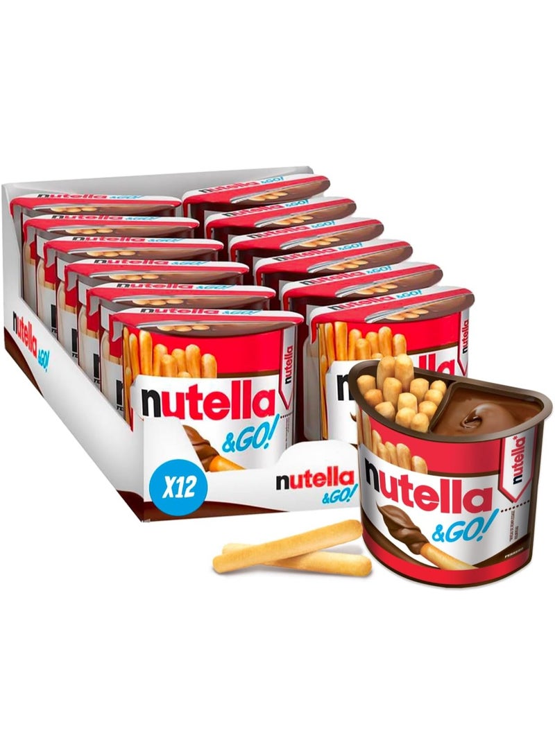 نوتيلا عبوة نوتيلا آند جو! (Nutella & GO!) مع أصابع الخبز (12 عبوة فردية) - Image 1