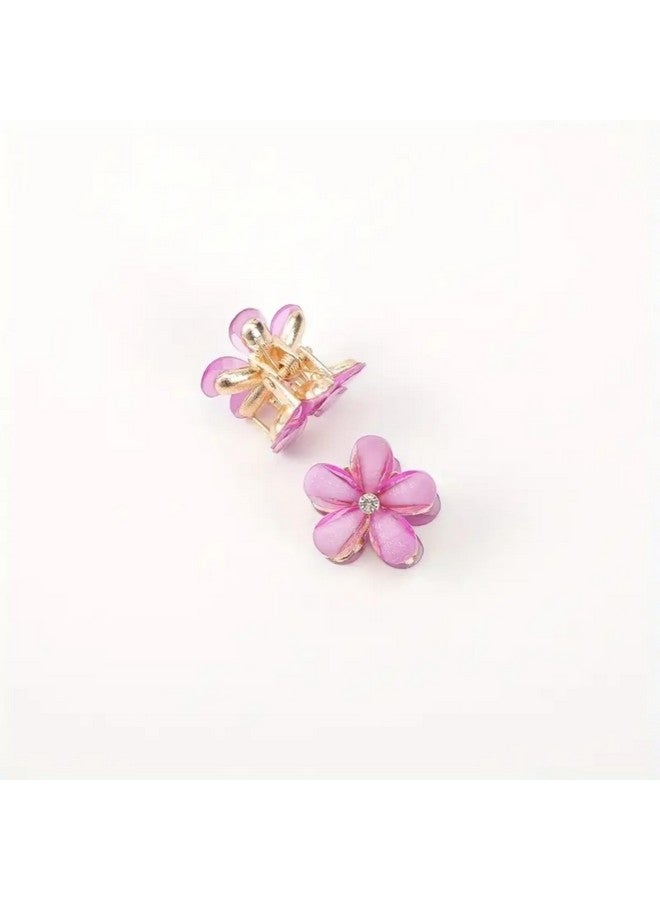 PACTIV 10pcs Small Cute Flower Hair Clips, Colorful Hair Accessories For Girls - Image 5