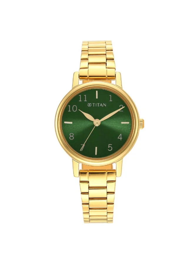 TITAN Titan Karishma Green Dial Analog Stainless Steel Strap watch for Women 2678ym01