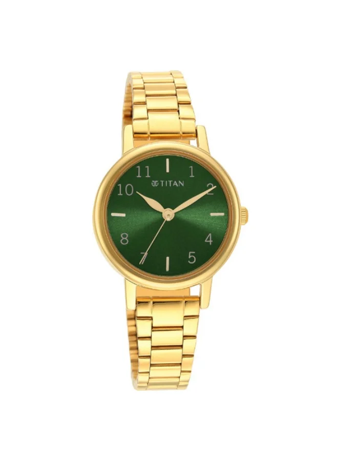 TITAN Titan Karishma Green Dial Analog Stainless Steel Strap watch for Women 2678ym01