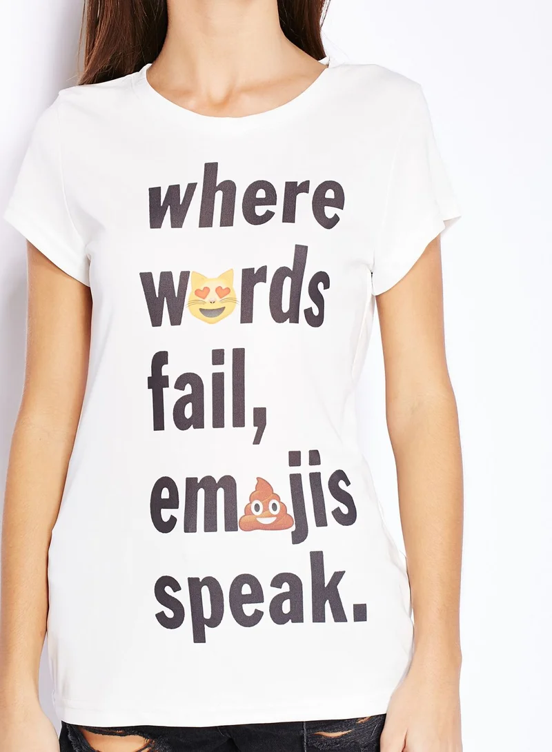 Ginger Emoji Slogan T-Shirt
