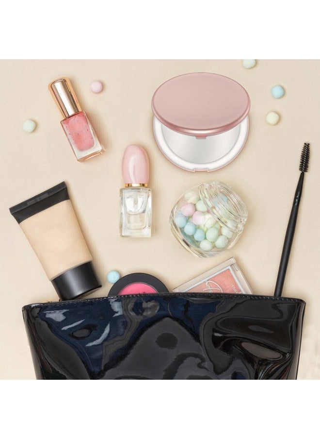 Benbilry - LED Lighted Compact Travel Makeup Mirror with Lights, 1x/7x Magnification, 5 Inch Dual Sided Portable Illuminated – Perfect for Handbag - Image 1