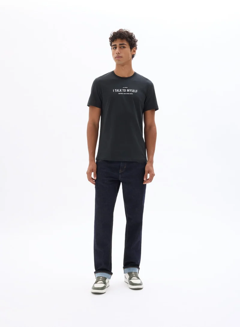 Celio Mexmind Black Short Sleeves Tshirt
