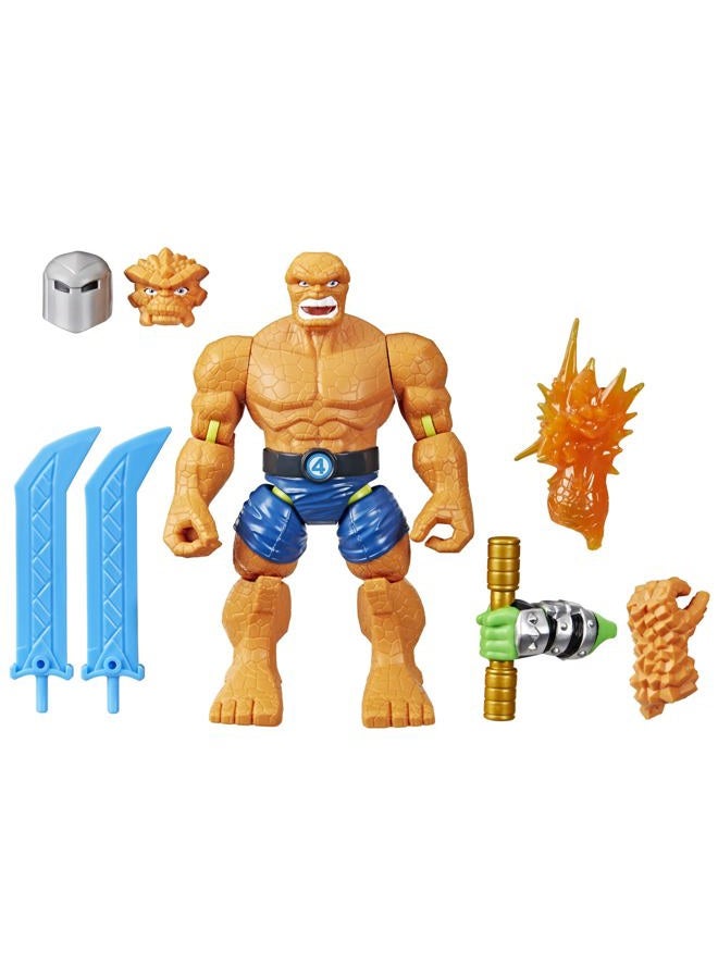 AVENGERS MixMashers Marvel's The Thing Customisable Avengers Mix and Match Deluxe Action Figure & Accessories, Figure Scale 12 cm, Superhero Toy for Children 4 Years and Up - Image 1
