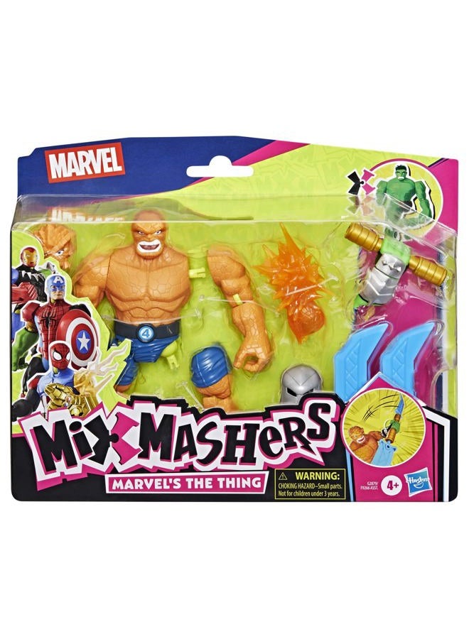 AVENGERS MixMashers Marvel's The Thing Customisable Avengers Mix and Match Deluxe Action Figure & Accessories, Figure Scale 12 cm, Superhero Toy for Children 4 Years and Up - Image 2