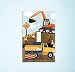 Create-A-Mural Truck Boys Room Light Switch Cover Plate Kids Decorative Tractor Nursery Teen Toddler Room Decor Bedroom Bathroom Playroom Construction Truck - Image 3