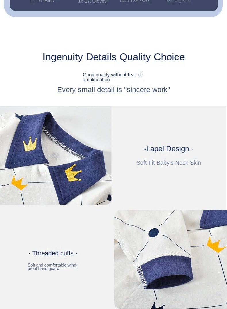 ORiTi Newborn Baby Gifts Set Newborn Layette Gifts Set Baby Girl Boys Gifts Premium Cotton Baby Clothes Accessories Set - Image 2