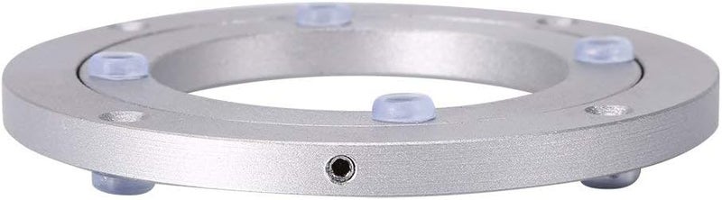 klarako Silver Table Bearing, Heavy Duty Aluminium Alloy Hardware Rotating Turntable Bearing Swivel Plate for Dining-Table (4Inch) - Image 3