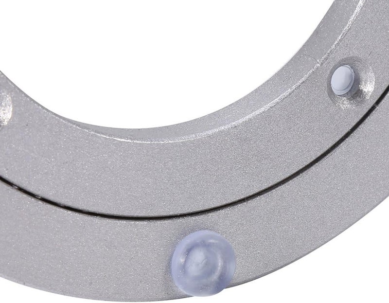 klarako Silver Table Bearing, Heavy Duty Aluminium Alloy Hardware Rotating Turntable Bearing Swivel Plate for Dining-Table (4Inch) - Image 5