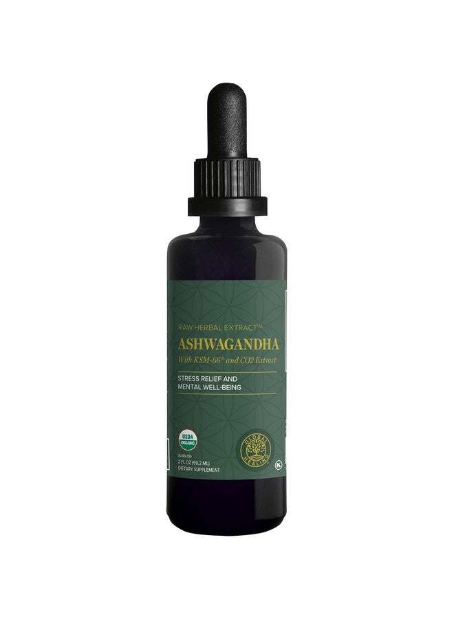 Global Healing Center - Organic Ashwagandha Supplements Drops - KSM-66 Ashwagandha Extra Strength for Men & Women, Helps Promote Relief from Stress, Mood Support, Organic (2 Fl Oz) - Image 1