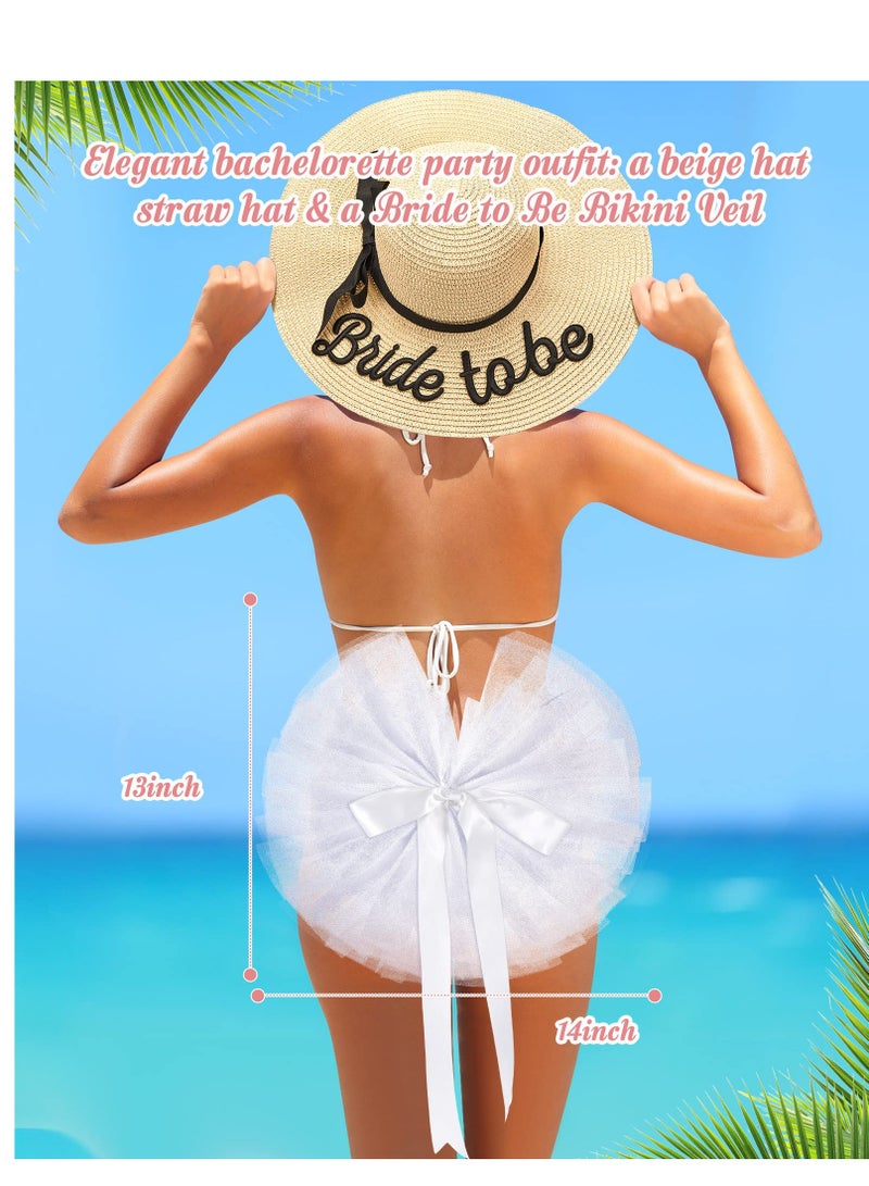 SYOSI حجاب بيكيني حجاب مؤخرة مع عقدة زينة لحفلة العازبة لزفاف العروس شهر العسل حفلة الالتزام - Image 3