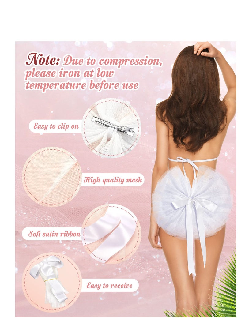 SYOSI حجاب بيكيني حجاب مؤخرة مع عقدة زينة لحفلة العازبة لزفاف العروس شهر العسل حفلة الالتزام - Image 2