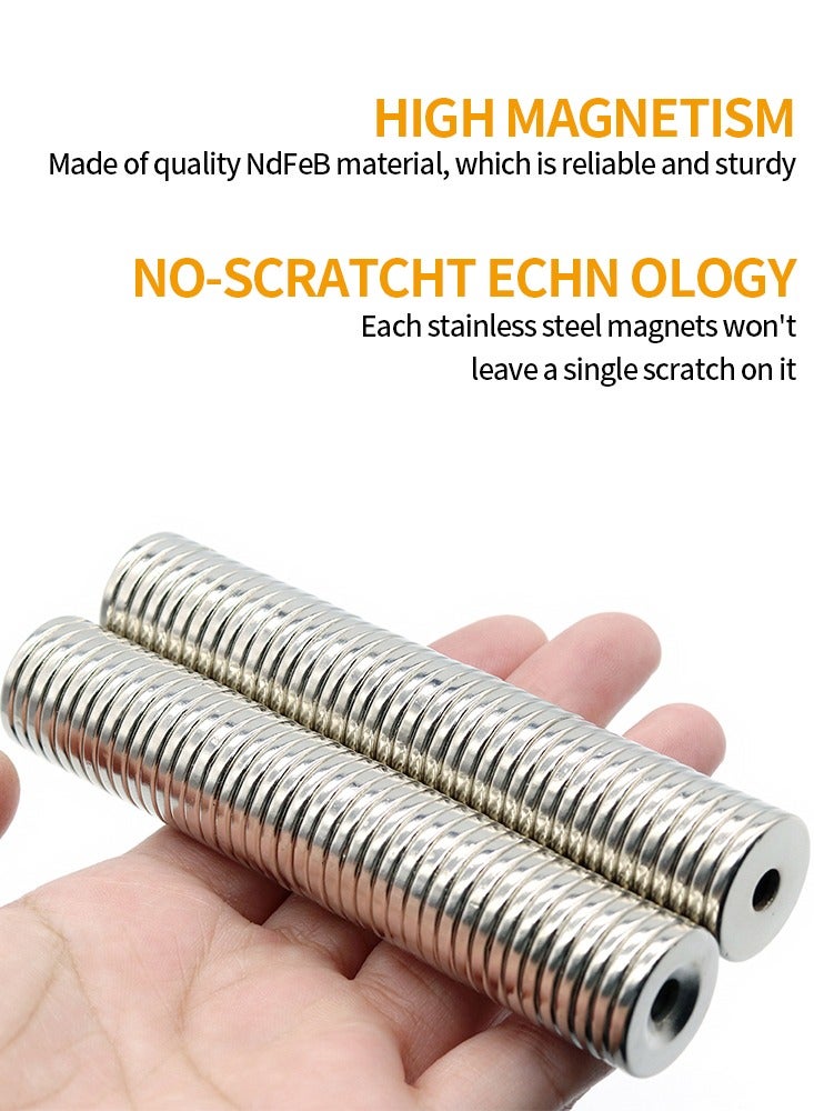 10Pcs 20mm x 3mm Hole 5mm Neodymium Magnet 0.79x0.12-0.2inch NdFeB N35 Round Super Powerful Strong Permanent Magnetic imanes Disc Refrigerator Magnet  - Image 3
