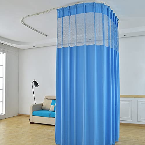 TTZ Hospital Curtain with Flat Hooks for Hospital Medical Clinic SPA Lab Cubicle Curtain Divider Privacy Screen (Color : Dark Blue, Size : 1(5f Widet x8ft Tall)) - Image 1