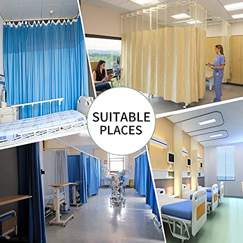 TTZ Hospital Curtain with Flat Hooks for Hospital Medical Clinic SPA Lab Cubicle Curtain Divider Privacy Screen (Color : Dark Blue, Size : 1(5f Widet x8ft Tall)) - Image 5