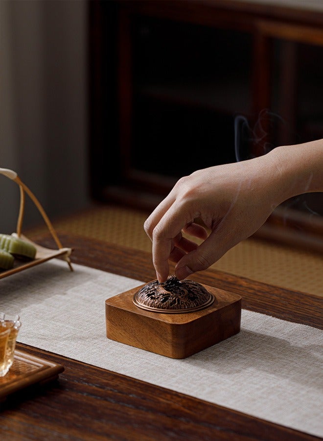 رومان جيفتس مبخرة أنيقة من الخشب الصلب - مصنوعة يدوياً بشكل مثالي من قطعة واحدة بتصميم فريد يناسب ديكور المنزل أو الطاولات. - Image 5