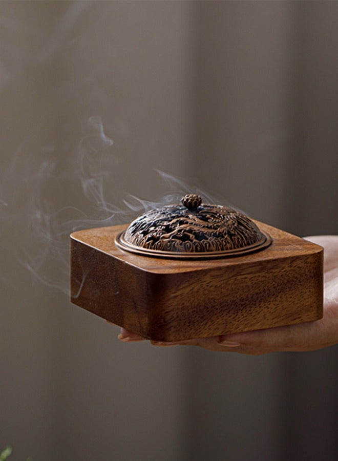 رومان جيفتس مبخرة أنيقة من الخشب الصلب - مصنوعة يدوياً بشكل مثالي من قطعة واحدة بتصميم فريد يناسب ديكور المنزل أو الطاولات. - Image 2