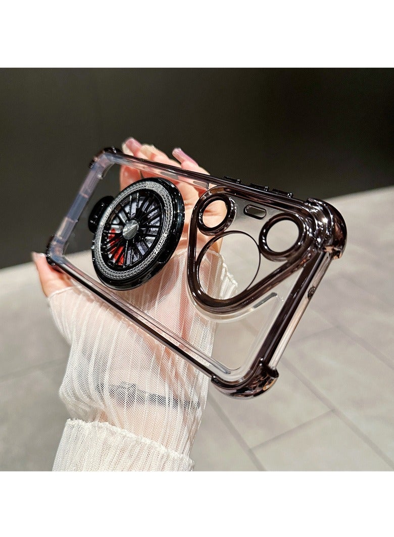 general Compatible with Huawei Pura 70 Ultra Plated Phone Case Gyro Bracket Pura70 Ultra Airbag Drop Protector - Image 3