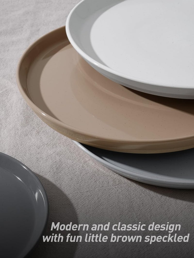 Famiware Saturn Dinnerware Sets 24 Pieces Dish Set Plates and Bowls Sets for 8 Multicolor - Image 4