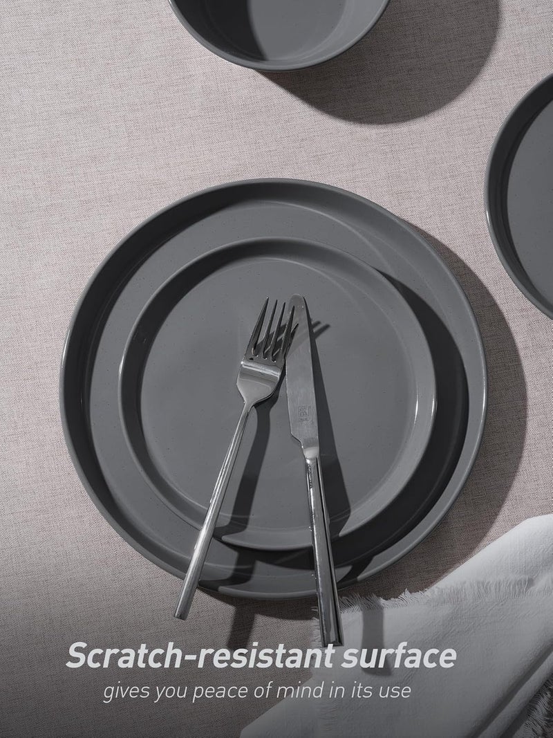 Famiware Saturn Dinnerware Sets 24 Pieces Dish Set Plates and Bowls Sets for 8 Multicolor - Image 3