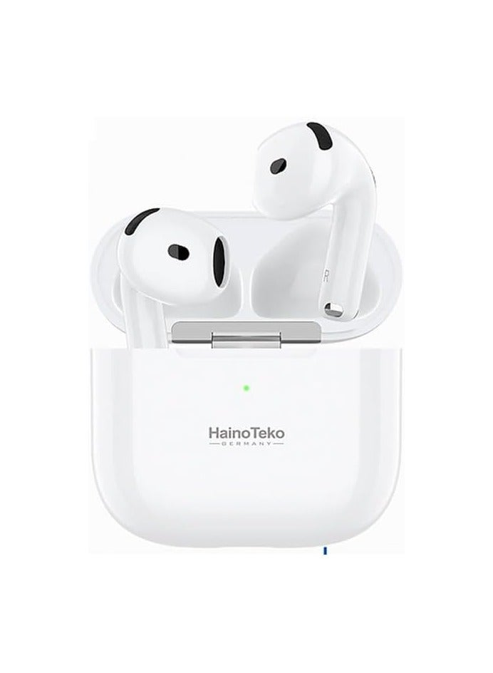 Haino Teko HainoTekoGermany AIR6 True Wireless Stereo Earbuds with Multi Functional Touch Control HD Clear Microphone High Bass Sound Quality and Charging Case for Android mobiles, Tablets and iphones (White) - Image 1