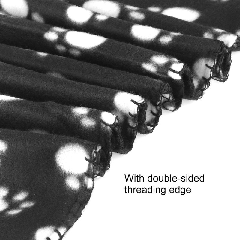 2pcs UEETEK Pet Dog Cat Paw Fleece Throw Blanket (Black) - Image 3