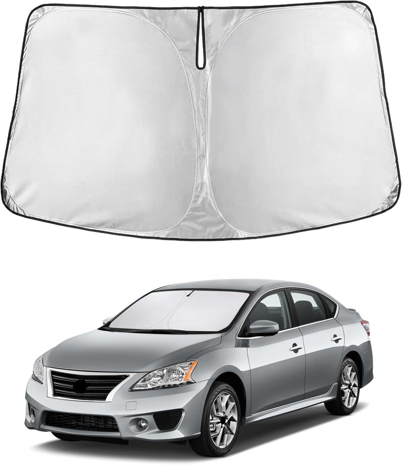 Windshield Sunshade for Nissan Sentra 2007–2012 | Custom Fit Front Window Sun Shade | Blocks UV Rays & Reduces Heat - Image 1