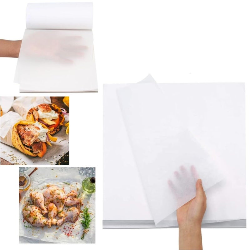 LEGACYCART LEGACYCART ParchmentButter Paper Sheets Specialized Baking Paper for Cake Brownie Cupcake Cookie Baking Non Stick Suitable for Microwave Oven Wrapping Paper for Food Size 10 X 10 Inch 50 Sheets