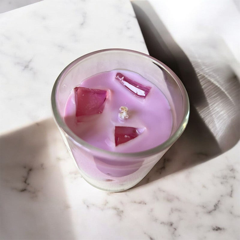 Lavender Latte Scented Candle 8x9cm 6oz 220g  -Soy Wax, Aromatherapy, Long-Lasting Fresh Home Fragrance & Gift - Home Decore - Image 3